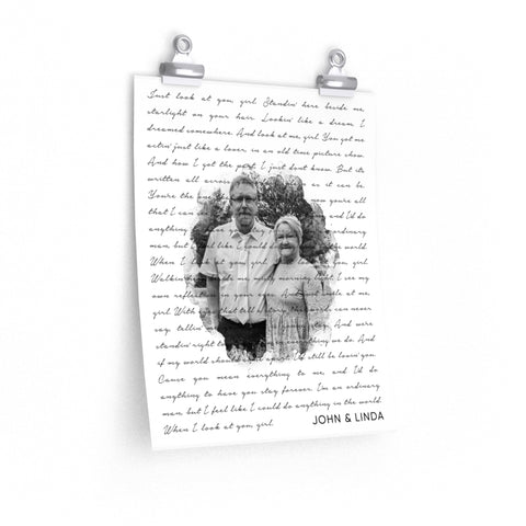 Lyrics -- John & Linda -- 11x14 -- Printify