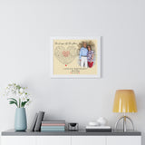 Lyrics -- Jim & Angie 04.20.1996 -- White framed 16"x20" -- Printify