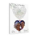 Lyrics -- Blake & Riley 8.01.2014 -- Canvas 18x24 -- Printify