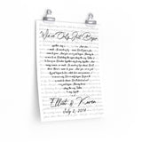 Lyrics -- Elliot & Karen July 2, 2014 -- 11x14 -- Printify