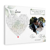 Lyrics -- Isaac & Nicole 01.03.2020 -- Canvas 24x18 -- Printify