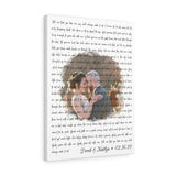 Lyrics -- Derek & Kaitlyn 02.16.19 -- Canvas 18x24 -- Printify