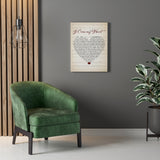 Lyrics -- I Cross My Heart -- Canvas 18x24 -- 32 -- Printify