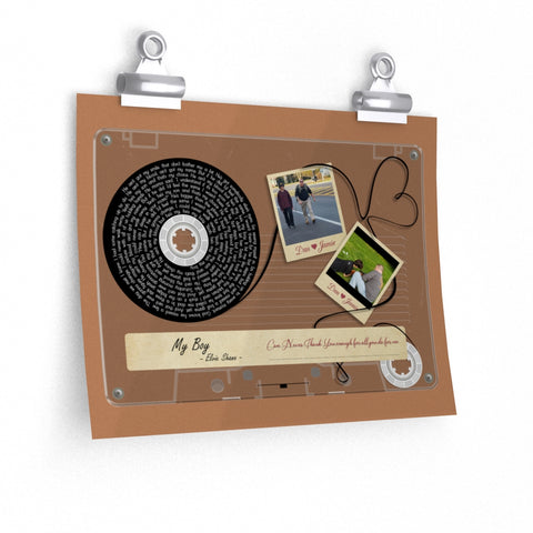 Cassette -- Dan & Jamie Can Never Thank You -- 9x11 -- Printify