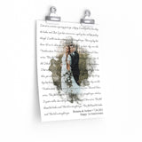 Lyrics Song -- poster/ 9''x11'' -- Jordon & Brianna 7.24.2021
