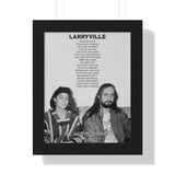 Lyrics -- Larryville (Dr. Kevin O'Brien 1965-2021) -- Black frame 11x14 -- Printify