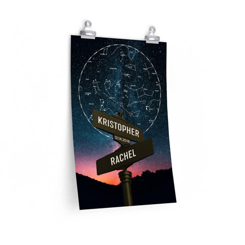 Star map -- Kristopher 12.14.2018 Rachel -- 12x18 -- Printify