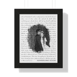Lyrics -- Alexander & Erika 02.14.2021 -- Black framed 11x14 -- Printify