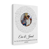 Music Song Lyrics -- Canvas 12"X16" -- Eric & Jemal