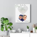 Music Lyrics Song -- Canvas 11"X14" -- Travis & Cynthia