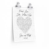 Lyrics -- Joan and Floyd 4.9.22 -- 9x11 -- Printify