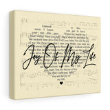 Music Song Lyrics -- Joy of my life -- Canvas 10x8 -- Printify