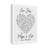 Lyric - Megan & Luke June 24th 2022 - Canvas 11x14 - Printify