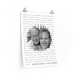 Lyrics -- Mom and Dakota -- 18x24 -- Printify