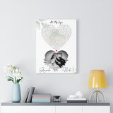 Music Lyrics Song -- Canvas 18"X24" -- Amanda & Nick