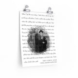Lyrics -- Dad 12/26/78 - 5/15/22 -- 11x14 -- Printify