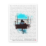Lyrics Song -- Canvas 12"X16" -- Abraham & Ximena new