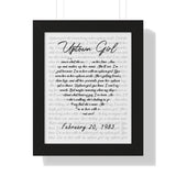 Lyrics -- February 20, 1983 -- Black framed 11x14 -- Printify