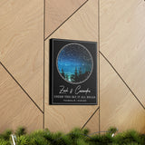 Printify Canvas Gallery Wraps 11x14 - The Love Under Sky Nights - Zach & Cassandra - 03.03.2023