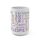 First Last Name Mug -- 15oz -- Purple/Pink -- Gillespie -- printify (spoke)