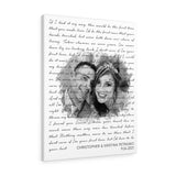 Lyrics -- Christopher & Kristina Petrasko -- Canvas 24x30 -- Printify