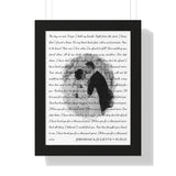 Lyrics -- Jeremiah & Juliette 03.20.21 -- Black framed 12x16 -- Printify