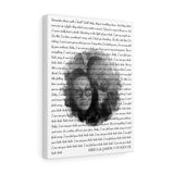 Lyrics -- Erica & Jason IV-XXV-IX -- Canvas 12x16 -- Printify