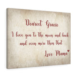 Favorite Photo Text -- Canvas 18"X24" -- Dearest Gracie