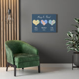 Map poster -- Mary & David -- Canvas 18"X24" -- Printify