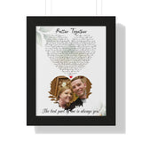Lyrics -- The best part of me is always you -- Black framed 11x14 -- Printify