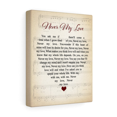 Never My Love (The Association) -- Canvas 8x10 -- Printify