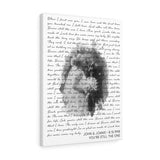 Lyrics -- John & Joanie 8•15•1998 -- Canvas 18x24 -- printify