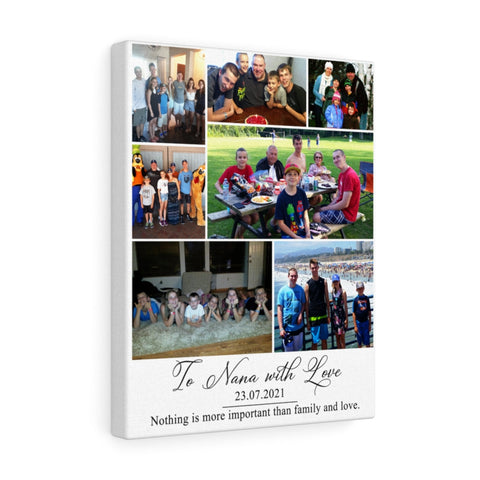 Dad Family Love -- Canvas 11"X14" -- To Nana with Love