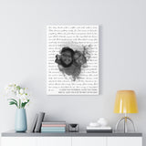 Lyrics -- I loved you yesterday, I love you today -- Canvas 18x24 -- Printify