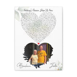 Lyrics Song -- Canvas 12"X16" -- Barbara & John
