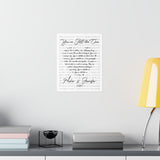 Lyrics Song -- poster/ 11''x14'' -- Maher & Jennifer 1987
