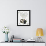 Poster for Friends -- Black Framed 16"x20" -- Jessica & Kyle