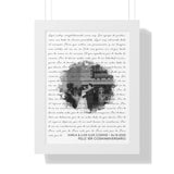 Lyrics -- Karla & Luis (Los Coshis) -- white frame 12x16 -- Printify