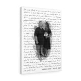 Lyrics -- Mark & Kara July 11, 2021 -- Canvas / 18"X24" -- printify