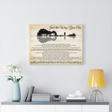 Lyrics -- Just the way you are -- Canvas 18x24 -- printify