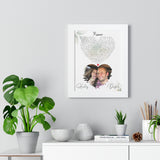 Lyrics -- Dustin & Hailey 09.12.19 -- White framed 11x14 -- Printify