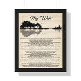 My wish -- Black framed 16x20 -- Printify