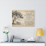 Lyrics -- I Will Carry You (Ellie Holcomb) -- Canvas 18x24 -- Printify