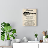 The Landslides Lyrics -- Canvas 8x10 -- Printify
