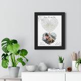 Lyrics -- James & Laura 08/25/2018 -- Black framed 11"x14" -- Printify