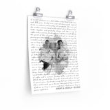 Lyrics -- Jeremy & Jessica 10-9-2021 -- 11x14 -- Printify