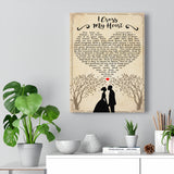 I Cross My Heart Lyrics -- Canvas 12"X16" -- 3