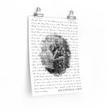 Lyrics Song -- poster/ 11''x14'' --  Joel & Michelle