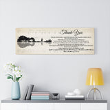 Thank You Lyrics -- Canvas  12"x36" -- 27