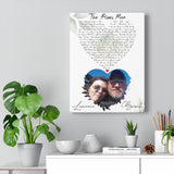 Lyrics Song -- Canvas 12"X16" -- Brandi & Lawrence